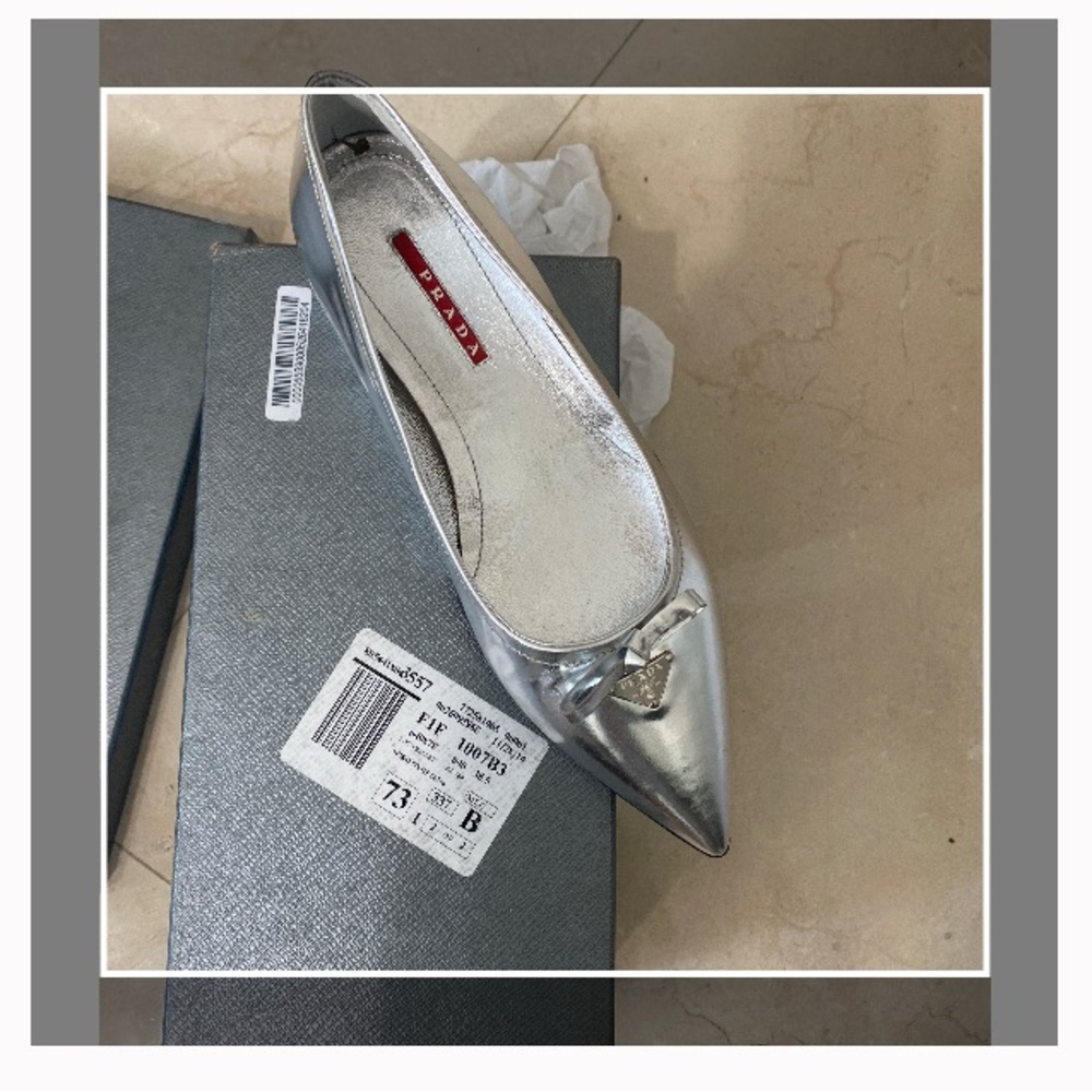 Prada Women's Silver Flats